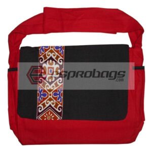 KV-09-Merah-1 Tas Kanvas Selempang Kode KV09 Batik