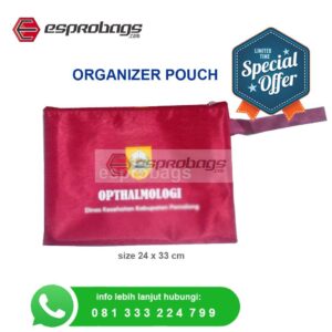 organizer-pouch-merah-posbindu Tas Souvenir Pouch Organizer Kode P01