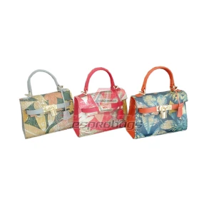 Tas Wanita Kulit Asli Eco Print