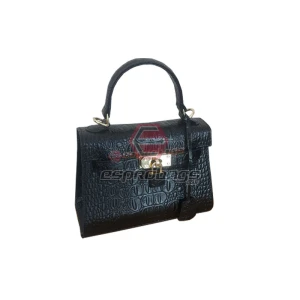 Tas Wanita Kulit Crocodile Motif Original Leather Hitam