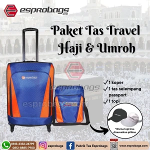 Paket Tas Haji & Umroh Terbaru Tas Trolley Haji dan Umroh Travel Set TRS07