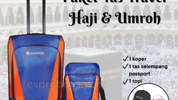 Paket Tas Haji & Umroh Terbaru Tas Trolley Haji dan Umroh Travel Set TRS07
