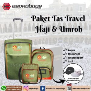 Paket Tas Travel Haji Umroh TRS-222 Paket Tas Trolley Travel Haji & Umroh Kode TRS222
