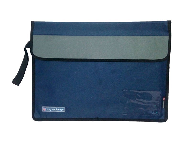 Tas seminar dan kerja MP-29 hitam kombinasi abu-abu produksi Esprobags Sidoarjo