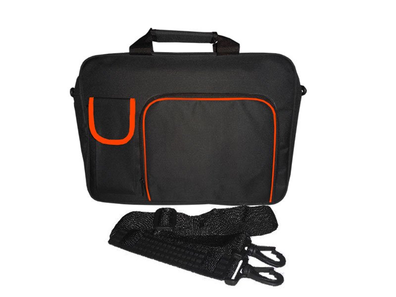 Tas kerja laptop WH-801 hitam list orange produksi Esprobags Sidoarjo