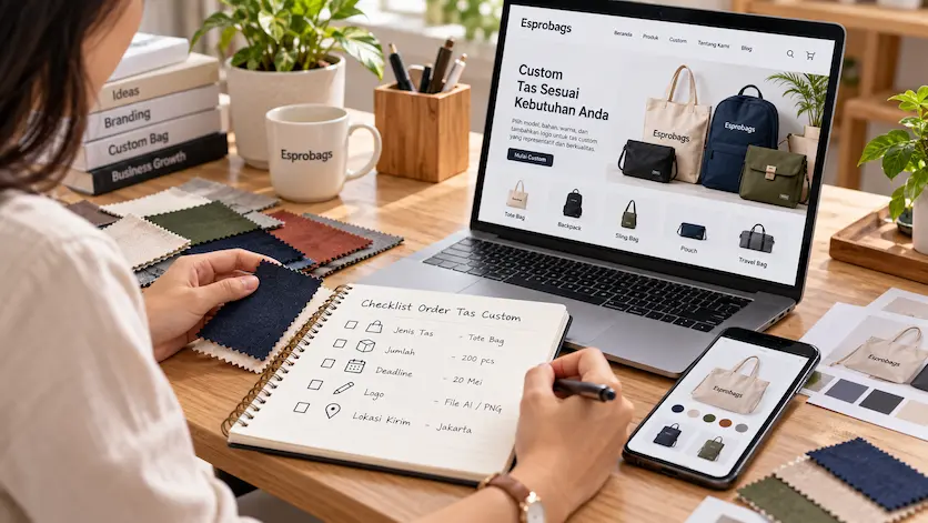 Mau Pesan Tas Custom? Ini yang Perlu Disiapkan Sebelum Menghubungi Vendor 2 checklist pesan tas custom
